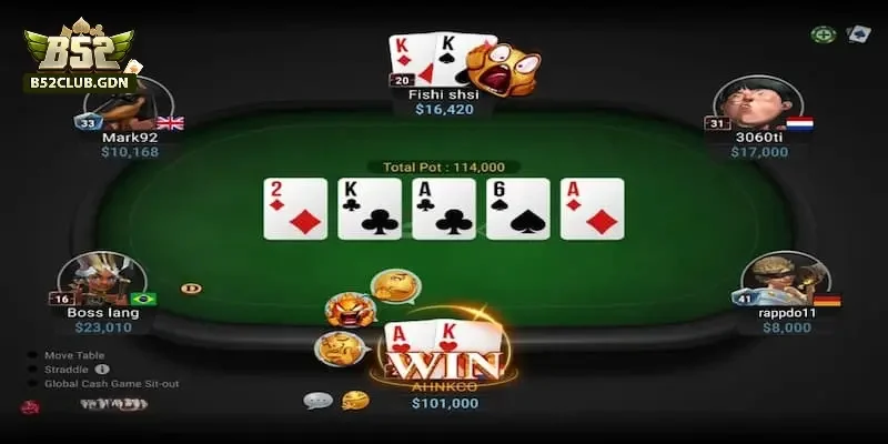 Tựa game đổi thưởng Poker trí tuệ