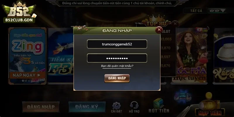 Quyền lợi khi đăng nhập B52 thành công